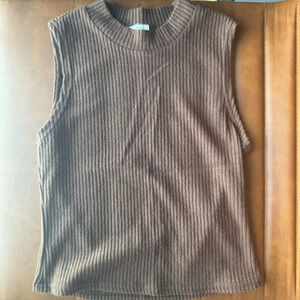 Francesca’s brown mock neck tank top